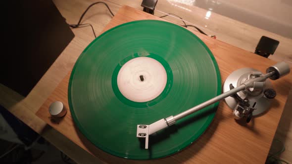 The Vintage Vinyl Record is Spinning