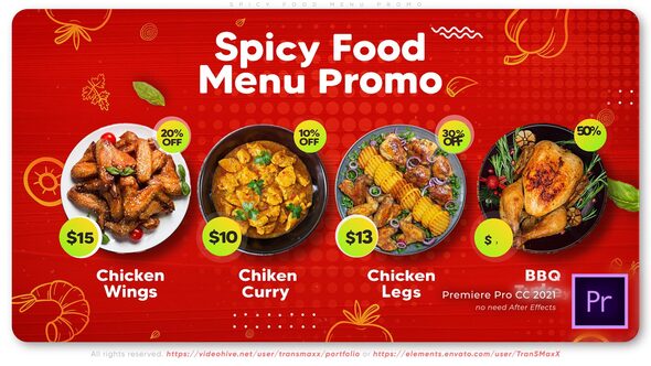 Spicy Food Menu Promo