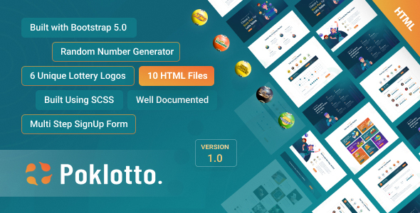 Poklotto - Online Lottery Platform HTML Template