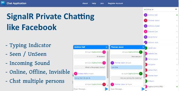 SignalR Private Chatting like Facebook