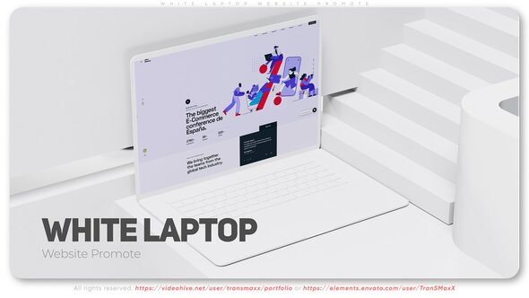 White Laptop Website Promote