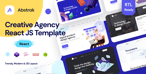 Abstrak – React Agency and React Template + RTL