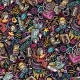 Cartoon Audio Content Seamless Pattern - GraphicRiver Item for Sale