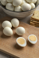 Cooked whole and sliced Quail eggs close up - PhotoDune Item for Sale