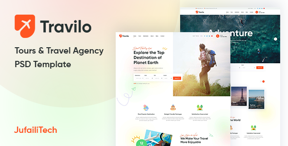 Travilo - Tours and Travel Agency PSD Template