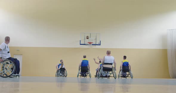 Persons with Disabilities Playing Basketball in the Modern Hall