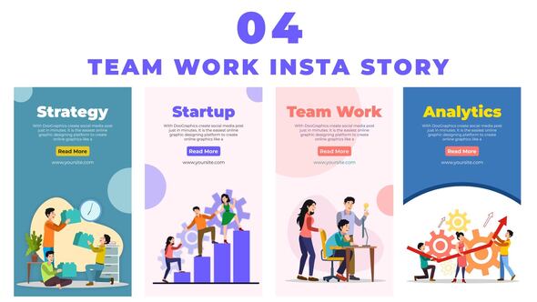 Startup Teamwork Strategy Instagram Story