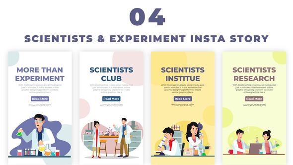 Scientists Experiment Research in Lab Instagram Story