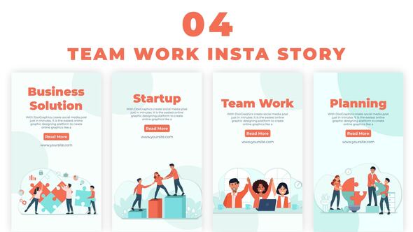 Business Team Planning for Solution Instagram Story