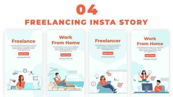 Freelancer Work From Home Instagram Story
