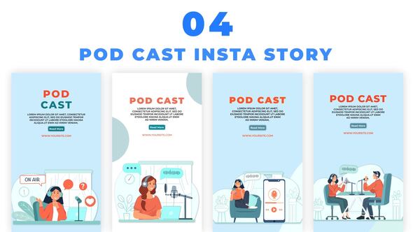 Pod Cast on Air Instagram Story