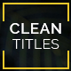 Clean Titles - VideoHive Item for Sale