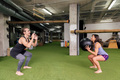 male and female athletes training together at gym - PhotoDune Item for Sale