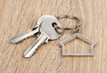 House shaped keychain with two keys - PhotoDune Item for Sale