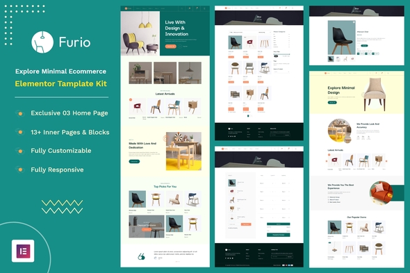 Furio – Online Furniture Store Elementor Pro Template Kit