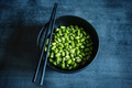 Edamame beans in bowl on dark - PhotoDune Item for Sale