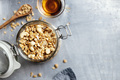 Homemade granola muesli in glass jar - PhotoDune Item for Sale