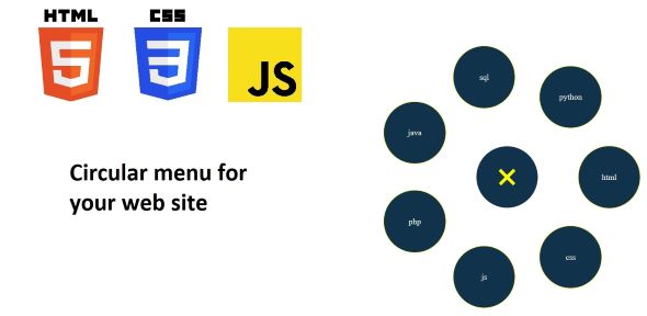 Circular menu – animated and dynamic navigation menu