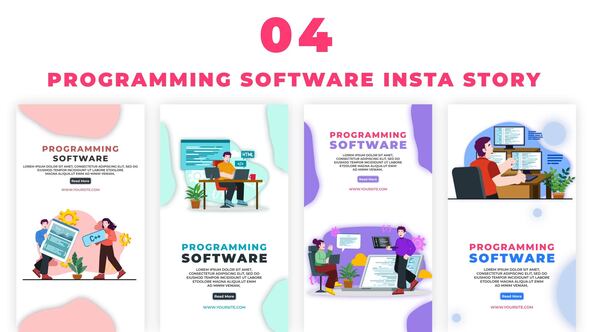 Programming Software Instagram Story Template