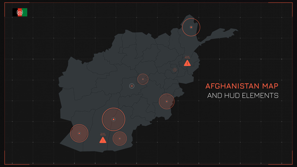 Afghanistan Map and HUD Elements