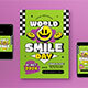 Green Flat Design World Smile Day Flyer Set - GraphicRiver Item for Sale