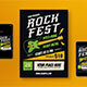Black Retro Rock Music Flyer Set - GraphicRiver Item for Sale