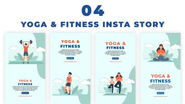 Daily Exercise Yoga & Fitness Instagram Story Pack