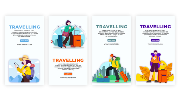 Travelling Animation Scene Instagram Story