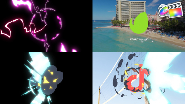 Explosion Logo Opener for FCPX alt