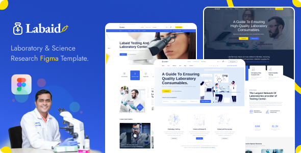 Labaid - Laboratory & Science Research Figma Template