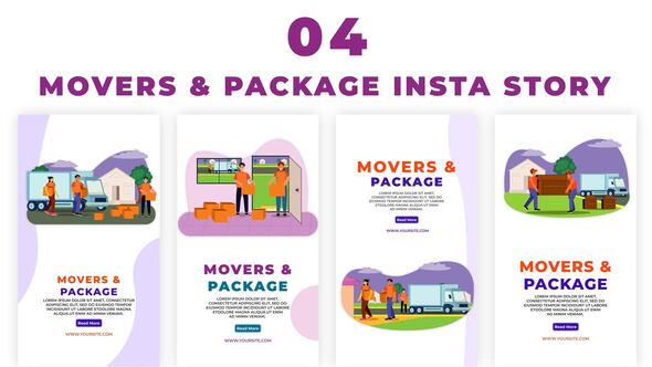 Movers & Package Instagram Story Pack