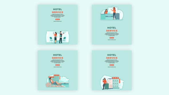 Top Hotel Service Animation  Instagram Story Template