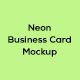 Neon Business Card Mockup - GraphicRiver Item for Sale