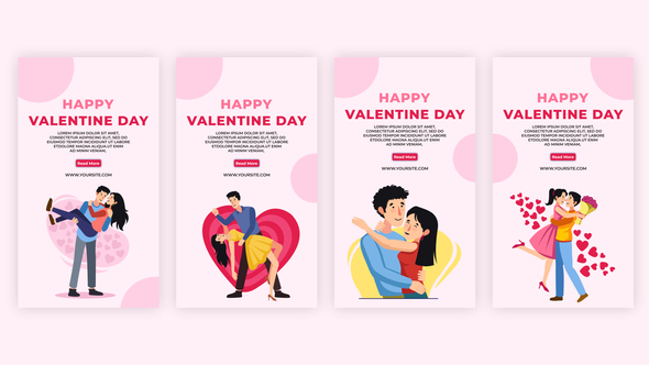 Romantic Valentine Day Celebration Instagram Story Pack