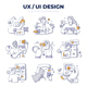 UX UI Design Doodle Spot Illustrations Set - GraphicRiver Item for Sale