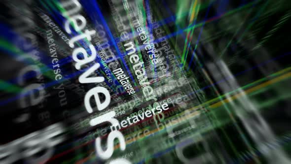 News titles media with Metaverse seamless looped screens alt