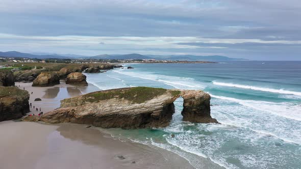 Playa de Las Catedrales in Ribadeo, Galicia, Spain