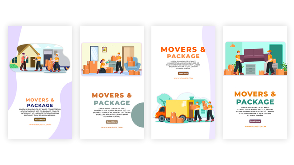 Movers & Package Services  Instagram Story Pack