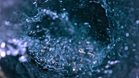 Super Slow Motion Shot of Clear Water Vortex at 1000 Fps