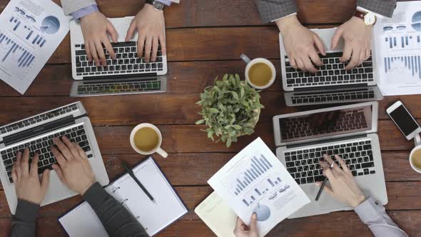 Business Team Working at Desk