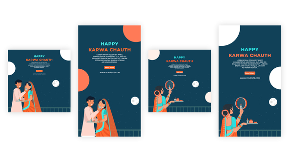 Indian Culture Karwa Chauth Instagram Story and  Post