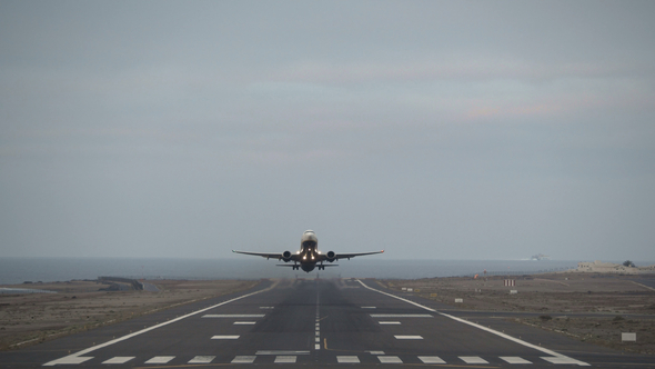 A Taking Off Airplane