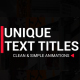 Clean Title Animations - VideoHive Item for Sale