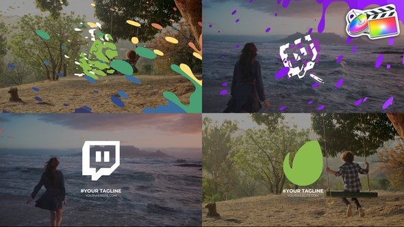 Cartoon Rainbow Logo Opener Pack for FCPX alt