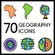 70 Geography Icons | Vivid Series - GraphicRiver Item for Sale