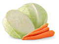 isolated cabbage and carrot - PhotoDune Item for Sale