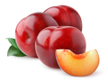Isolated red plums - PhotoDune Item for Sale