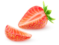 Isolated strawberry fruit with cut out part - PhotoDune Item for Sale