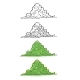 Cartoon Green Big Bush Icon Set - GraphicRiver Item for Sale
