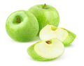 Isolated cut green apples - PhotoDune Item for Sale